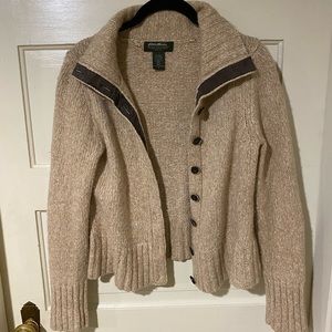 Eddie Bauer Womens Wool Cardigan Small